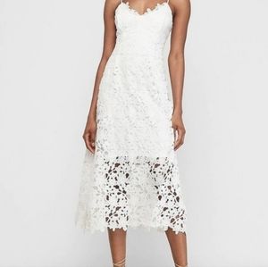 white Floral. lace strap dress